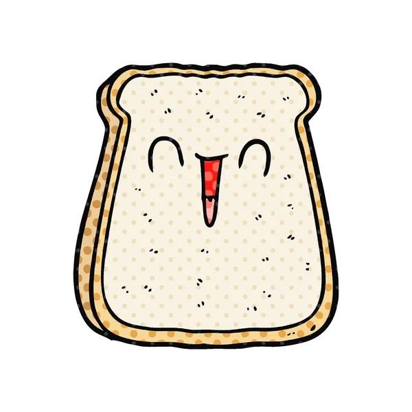 Karikatür Dilim Ekmek — Stok Vektör