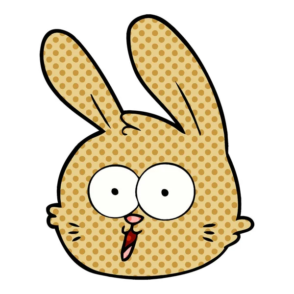 Vector Ilustración Cara Conejo Dibujos Animados — Vector de stock