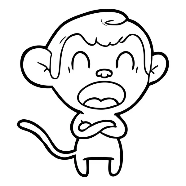 Illustrazione Vettoriale Scimmia Cartone Animato — Vettoriale Stock
