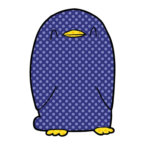 Vectorillustratie Van Happy Cartoon Pinguïn — Stockvector