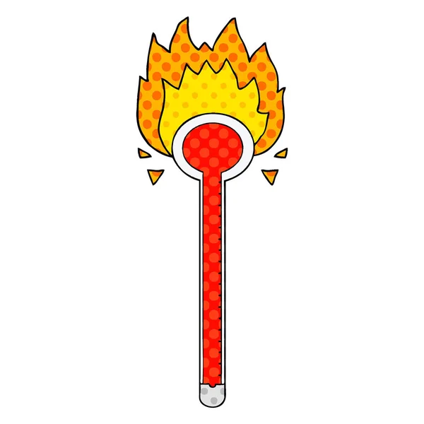 Illustration Vectorielle Thermomètre Bande Dessinée — Image vectorielle