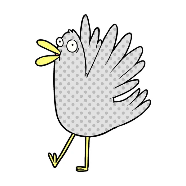 Vector Illustration Cartoon Bird Squawking — Stock Vector