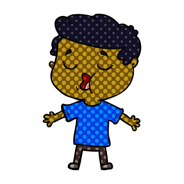  vektör çizim konuşuyor karikatür adam