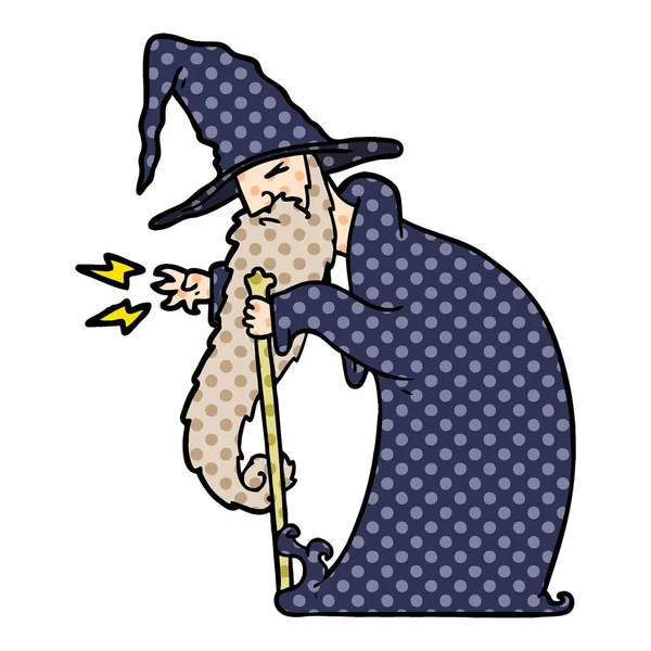 Vectorillustratie Van Cartoon Wizard — Stockvector