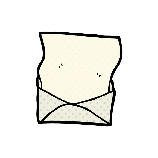 Lettre Dessin Animé Enveloppe — Image vectorielle