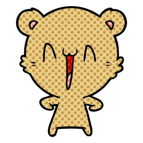 Векторна Ілюстрація Щасливого Ведмедя Мультфільм — стоковий вектор