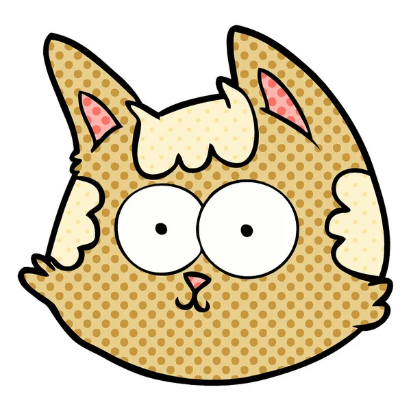 Ilustración Vectorial Cara Gato Dibujos Animados — Vector de stock