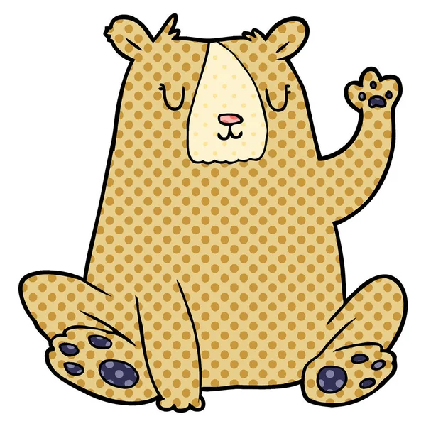 Векторная Иллюстрация Мультяшного Медведя — стоковый вектор
