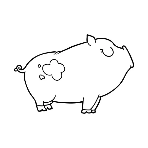 Vector Illustration Cartoon Pig — Stock Vector