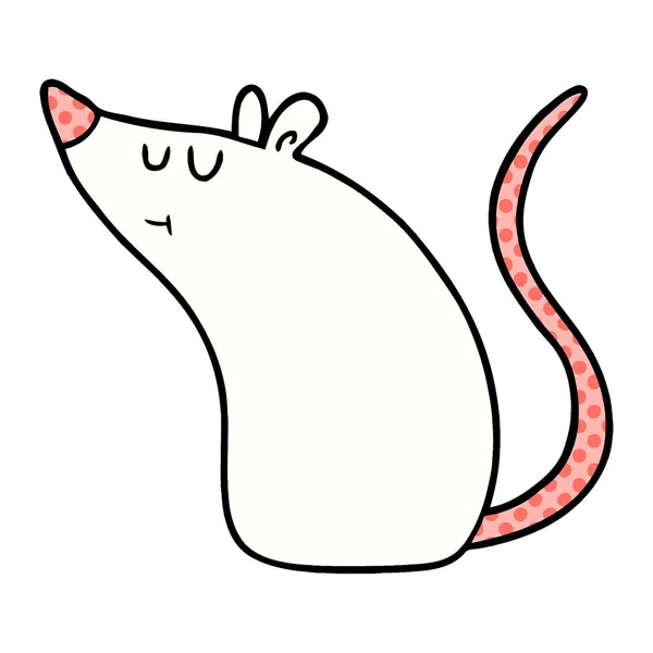 Vektorillustration Der Cartoon Weißen Maus — Stockvektor