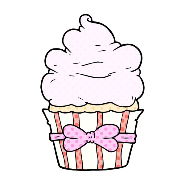 Ilustração Vetorial Cupcake Dos Desenhos Animados —  Vetores de Stock