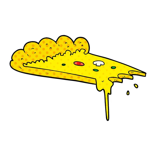 Rebanada Dibujos Animados Pizza — Archivo Imágenes Vectoriales