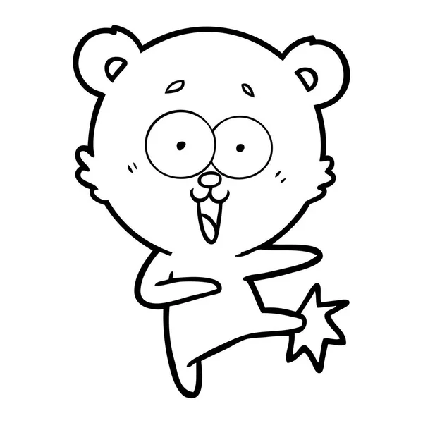 Rire Ours Peluche Dessin Animé — Image vectorielle