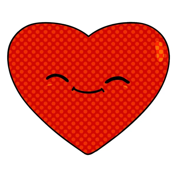 Dibujos Animados Corazón Amor Feliz — Vector de stock