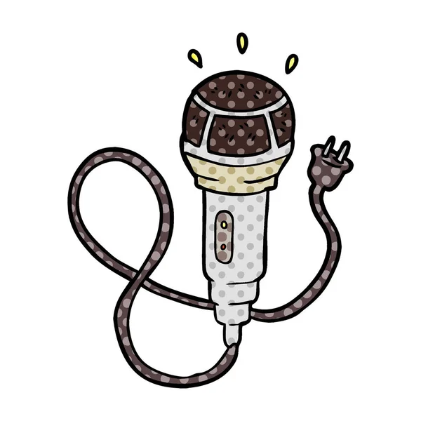 Illustration Vectorielle Microphone Dessin Animé — Image vectorielle