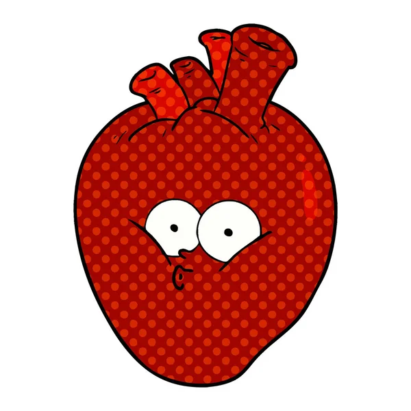 Ilustración Vectorial Del Corazón Dibujos Animados — Vector de stock