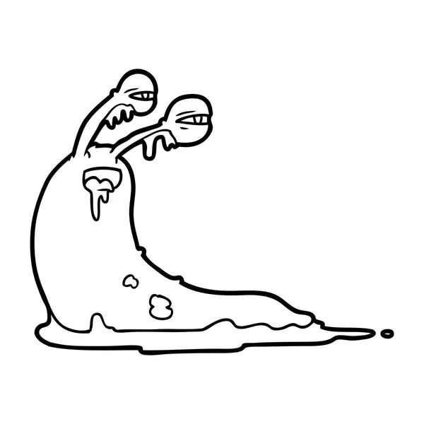 Vector Illustration Cartoon Slug — Stock Vector