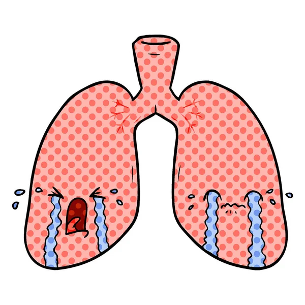 Vector Illustration Cartoon Lungs — Stock Vector