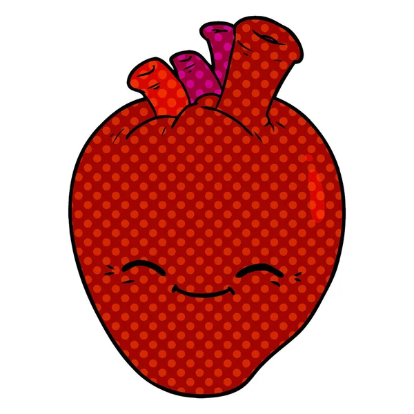 Vektör çizim karikatür mutlu kalp