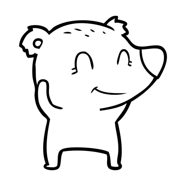 Desenho Animado Urso Polar Sorridente —  Vetores de Stock