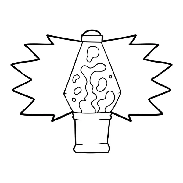 Vector Illustration Cartoon Lava Lamp — Stock Vector