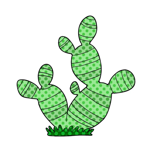 Vector Illustration Cartoon Cactus — Stock Vector