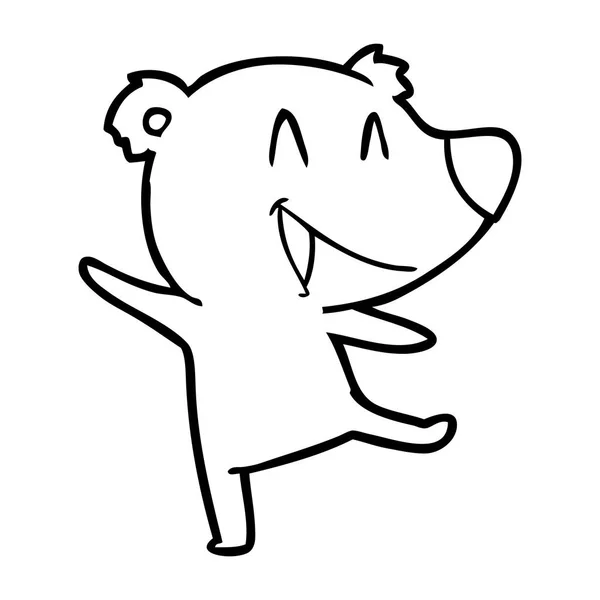 Vectorillustratie Van Het Lachen Bear Cartoon — Stockvector