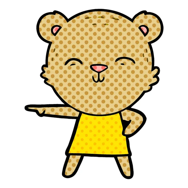 mutlu karikatür ayı vektör çizim