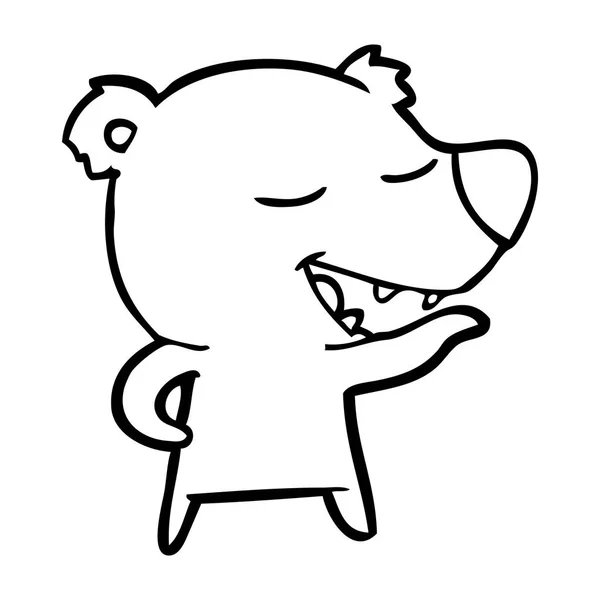 漫画クマのベクトル図 — ストックベクタ