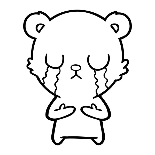 泣いてクマ漫画のベクトル イラスト — ストックベクタ