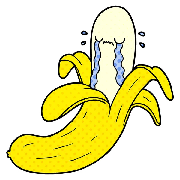 Vektorillustration Tecknad Banan — Stock vektor