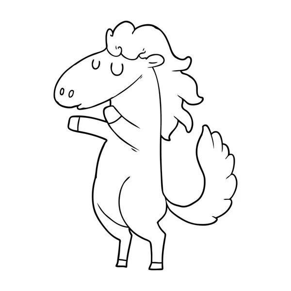 Vector Illustration Cartoon Horse — Stock Vector