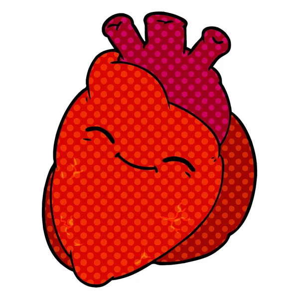 Vektör çizim karikatür mutlu kalp