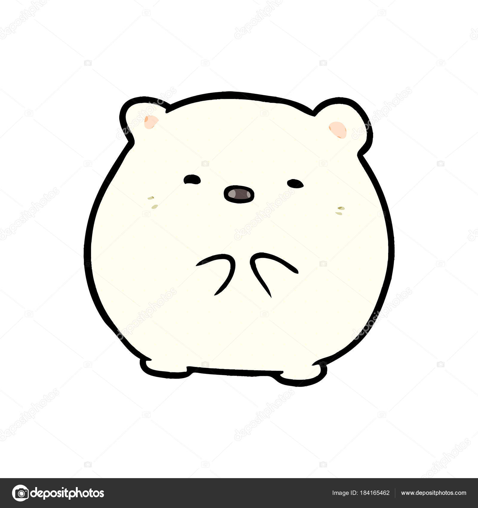 Søt Tegneseriefigur Isbjørn stockvektor © lineartestpilot #184165462, image size:1600x1700