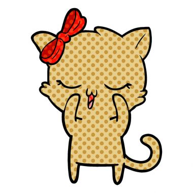 kafa yay ile karikatür kedi