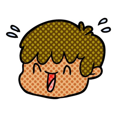 vektör çizim karikatür erkek yüz