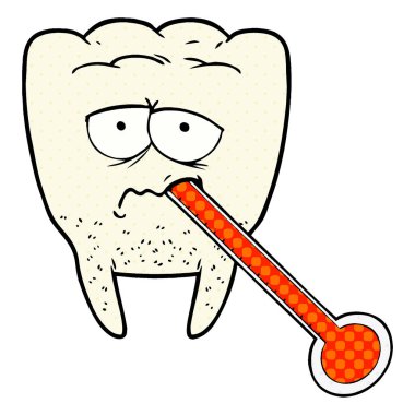 Çizgi film dişinin vektör çizimi