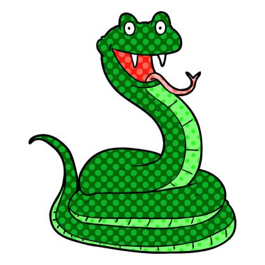 Çizgi film yılanının vektör çizimi
