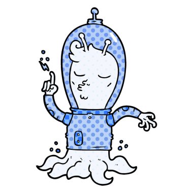 Çizgi film uzaylılarının vektör çizimi