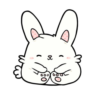 Sevimli çizgi film tavşanı.