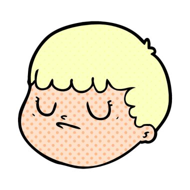 vektör çizim karikatür erkek yüz