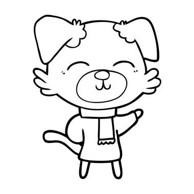 Çizgi film köpeğinin vektör çizimi