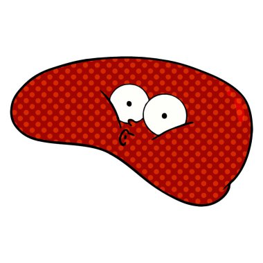 vektör çizim karikatür karaciğer