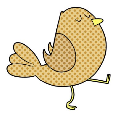 Çizgi film kuşunun vektör çizimi