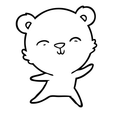 mutlu karikatür kutup dans ayısı