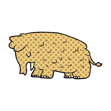 vektör çizim karikatür mamut