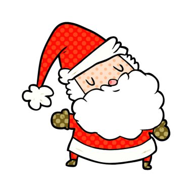 Çizgi film Noel Baba 'nın vektör çizimi