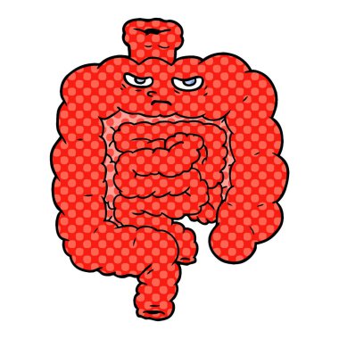 vektör çizim karikatür bağırsak