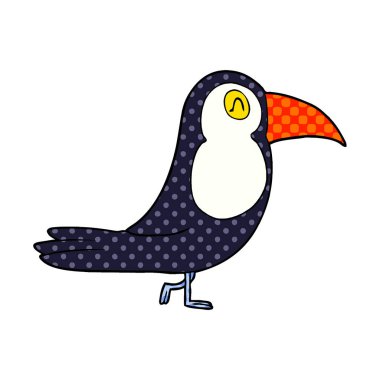Vektör çizim karikatür Toucan