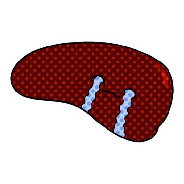 vektör çizim karikatür karaciğer